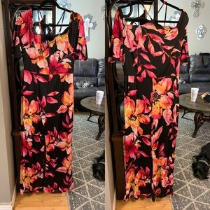 Venus floral off the shoulder jumpsuit